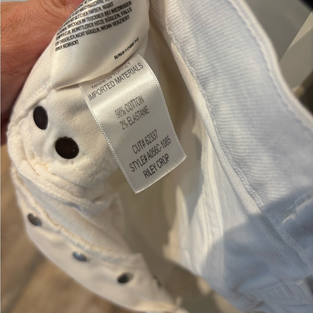 AGOLDE Riley Crop white jeans size 25 - Picture 6 of 6